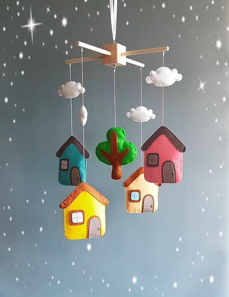 House Crib Mobile Baby Shower Gift Mobile Nursery Baby Mobile Etsy House Crib Mobile Baby Shower Gift Mobile Nursery Baby Mobile Etsy
