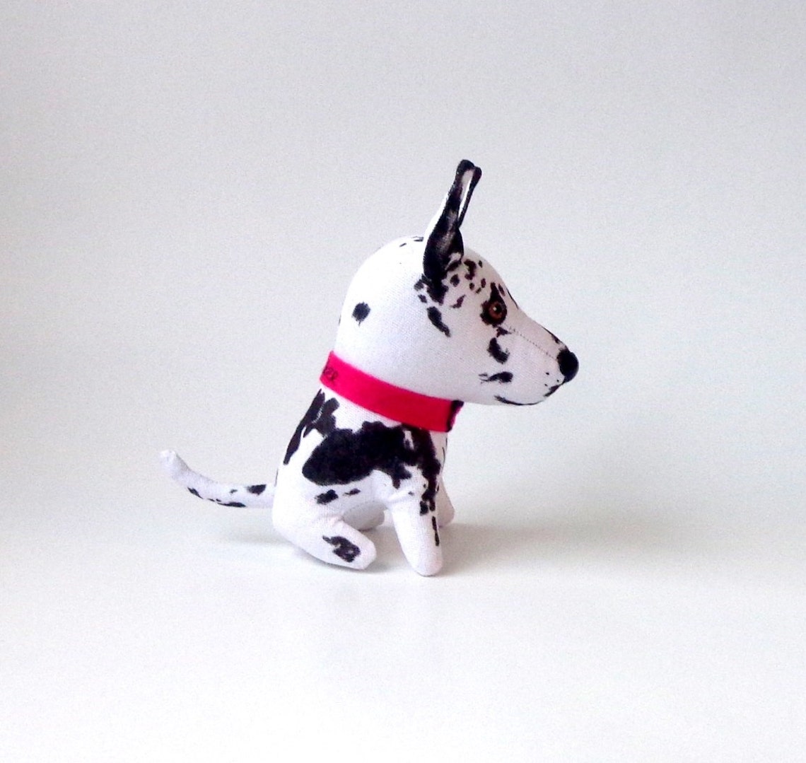 Stuffed Great Dane Harlequin 5 Inch Plush Dog Soft Dog Etsy