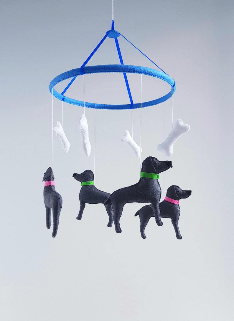 Dog Baby mobile crib animals Nursery decor Felt handmade Etsy