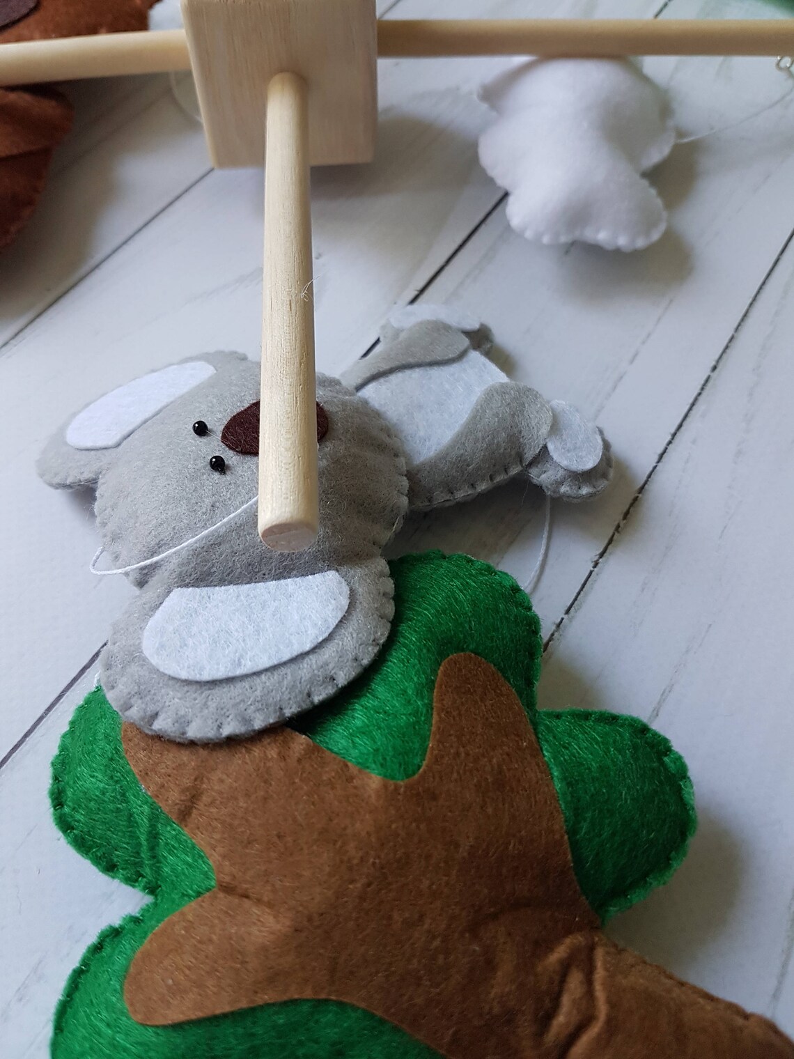 Australian animals baby crib mobile Nursery felt mobile Trees Etsy