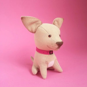 Chihuahua plush toy Stuffed dog Soft animal cute little Chihuahua puppy Baby dog toy Gift for man custom stuffed dog Plush dog Soft dog