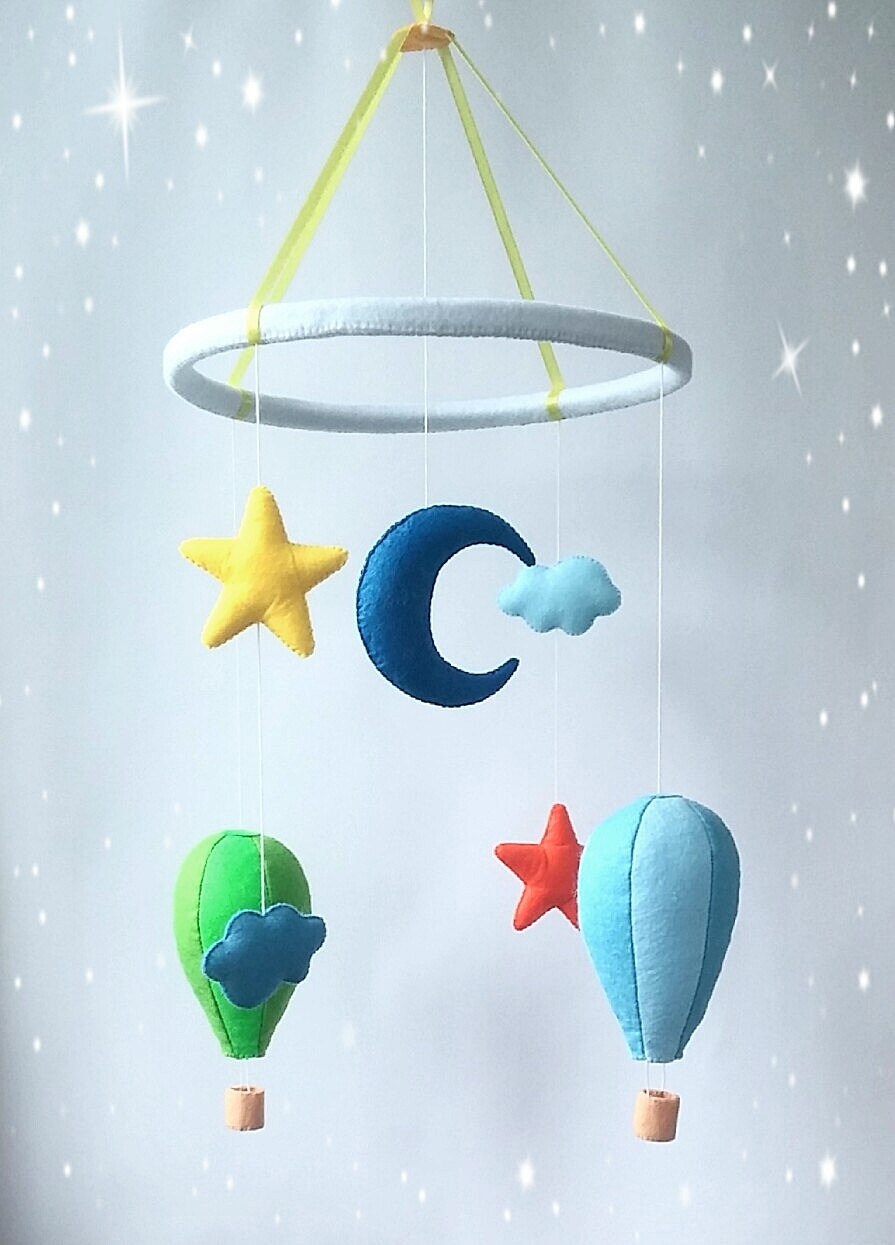 Air balloon mobile Baby mobile Nursery mobile Crib mobile Baby Etsy