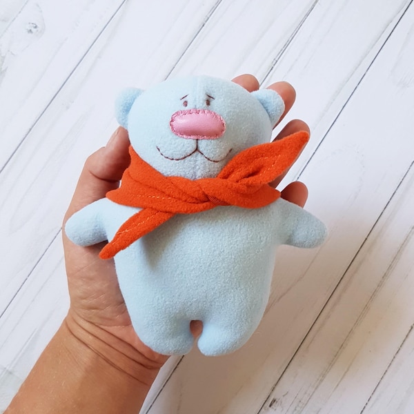 Blue bear toy - Blue Teddy bear - Stuffed Bear - Plush bear - stuffed animals - toddler toy bear