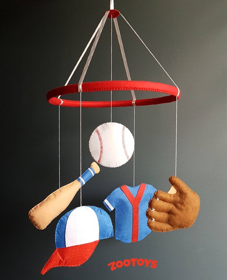 Baseball Baby Crib Mobile Nursery Sport Decor Hanging Etsy