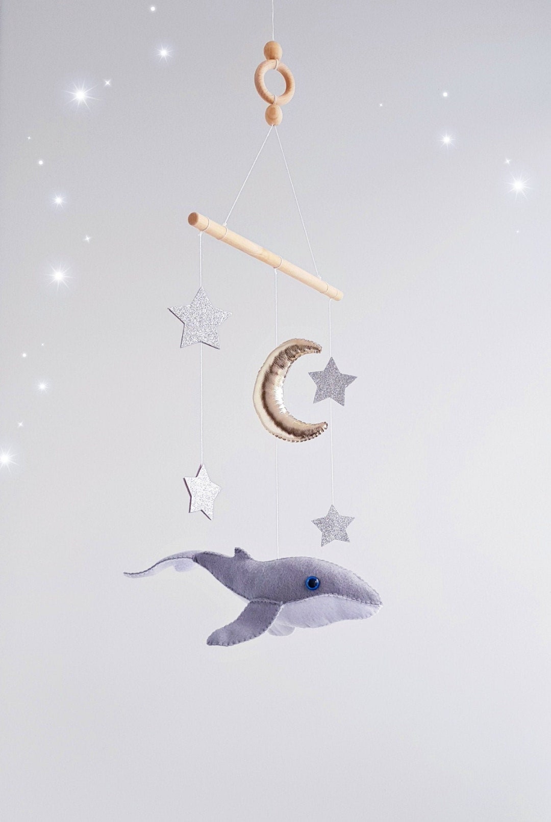 Whale Baby Crib Mobile, Fish Crib Mobile, Ocean Crib Mobile, Sea Crib
