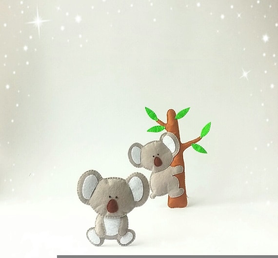 Cute Koala bear felt toy, ornament bear, stuffed animals, plush Koala, magnet Koala, Easter gift, easter bear