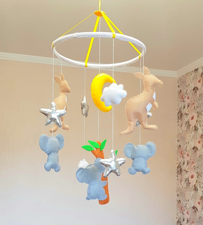 Baby crib mobile Australian animals nursery decor Koala Etsy