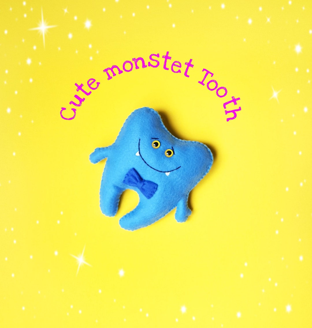 Blue Tooth Fairy Pillow Boy Felt Tooth Soft Toy Tooth Loose Tooth Toy