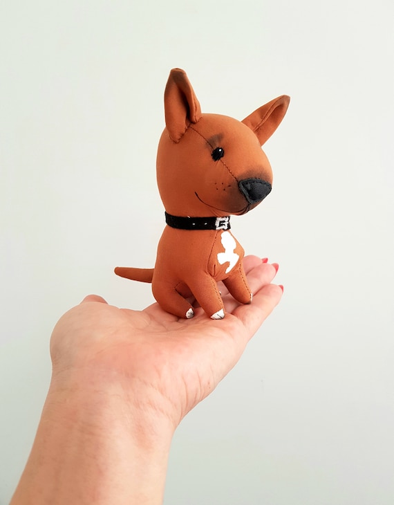 red pitbull stuffed animal