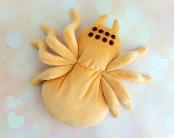 Beige Plush Spider, Cute big toy spider, Huge soft spider, Toy tarantula, stuffed Spider, Teddy toy spider, Baby plush toy