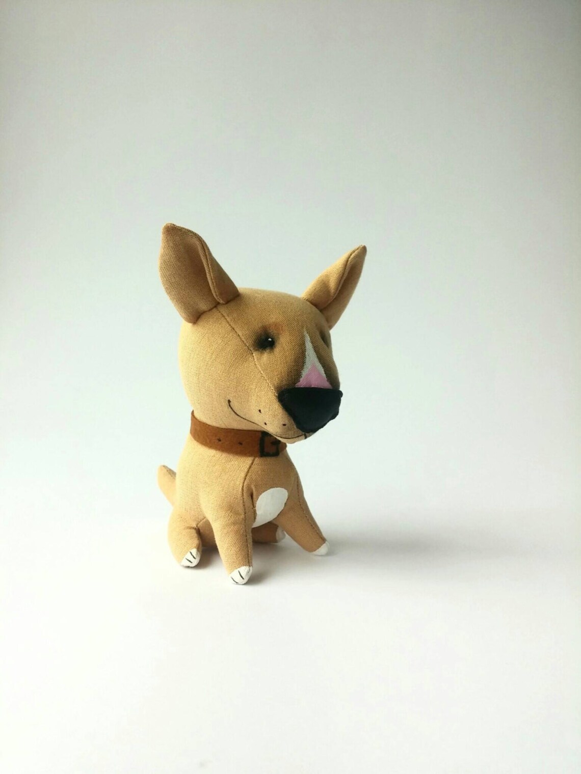 Plush Toy Pit Bull Stuffed Animal Doll American Staffordshire Etsy