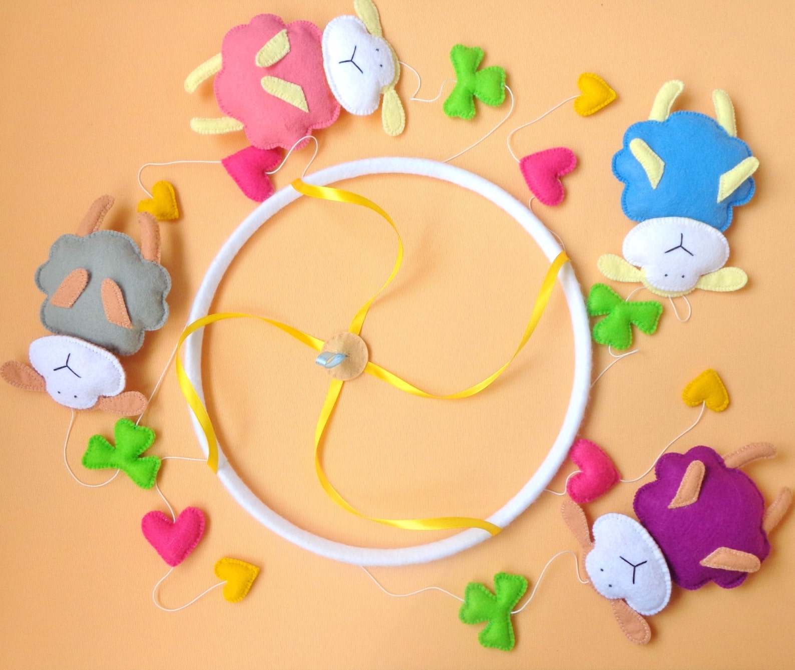 Sheep Crib Mobile Lamb Mobile Baby Crib Mobile Sheep Nursery Etsy Canada