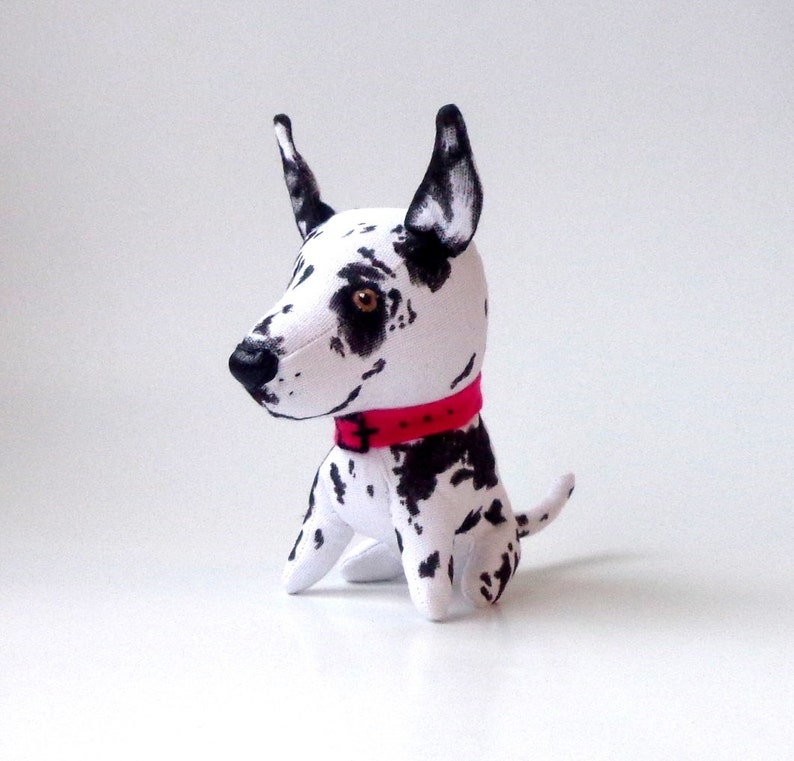 Stuffed Great Dane Harlequin 5 Inch Plush Dog Soft Dog Etsy