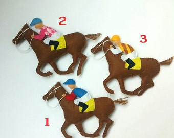 Horse toy Stuffed animal horse with rider Felt toy horse Ornament horse Kids toy horse Felt animal horse Eco friendly toy Children toy horse