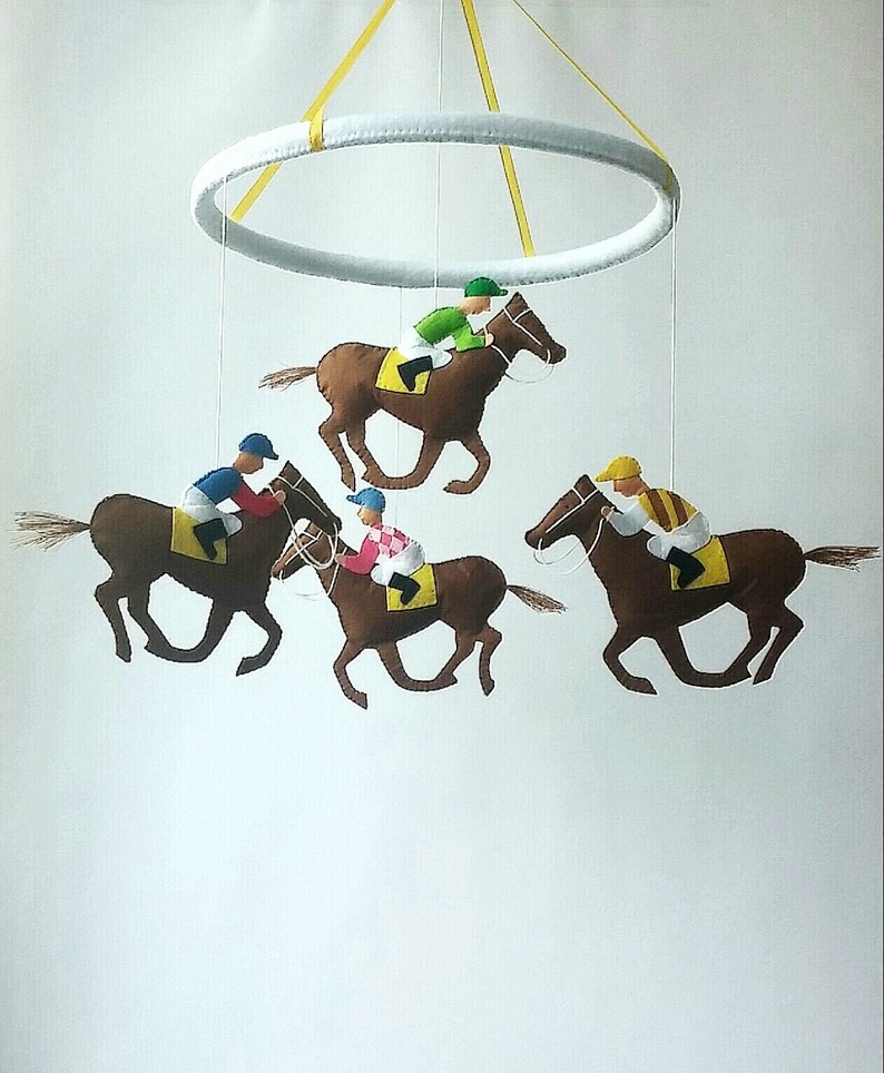 Horse Baby crib mobile nursery boy decor baby crib mobile felt Etsy