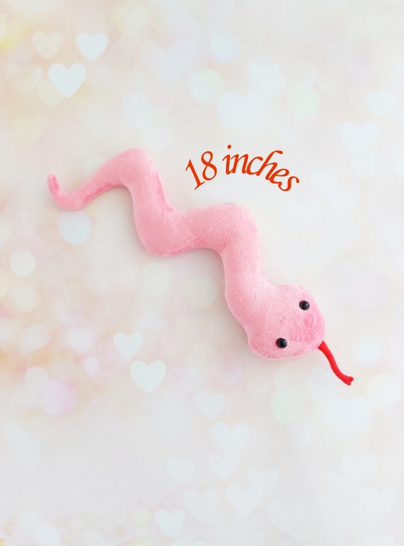Cute Toy Pink Snake Animal Plush Toy Soft Toy Snake Stuff Snake Love Snake Choose a Color 18 Inches Etsy UK