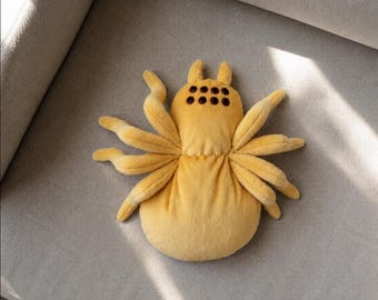 Giant Beige Spider Plush 13 Inch Tarantula, Creepy Cute Spider, Arachnid Lover Gift