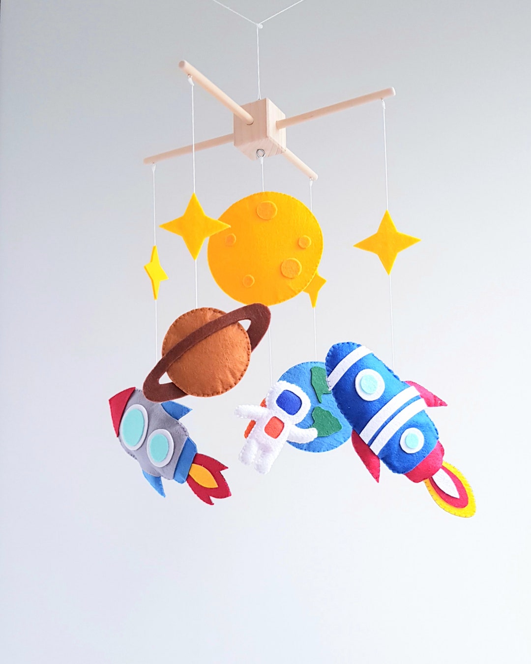 Galaxy Baby Crib Mobile Space With Astronauts Rockets and Etsy