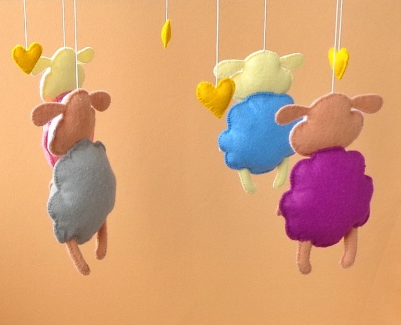 Sheep crib mobile Lamb mobile Baby crib mobile Sheep nursery Etsy