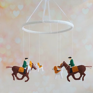 Baby crib mobile Horse Mobile Hunters and Hounds Felt Horse, Animals mobile,  felt Nursery decor, Order your color