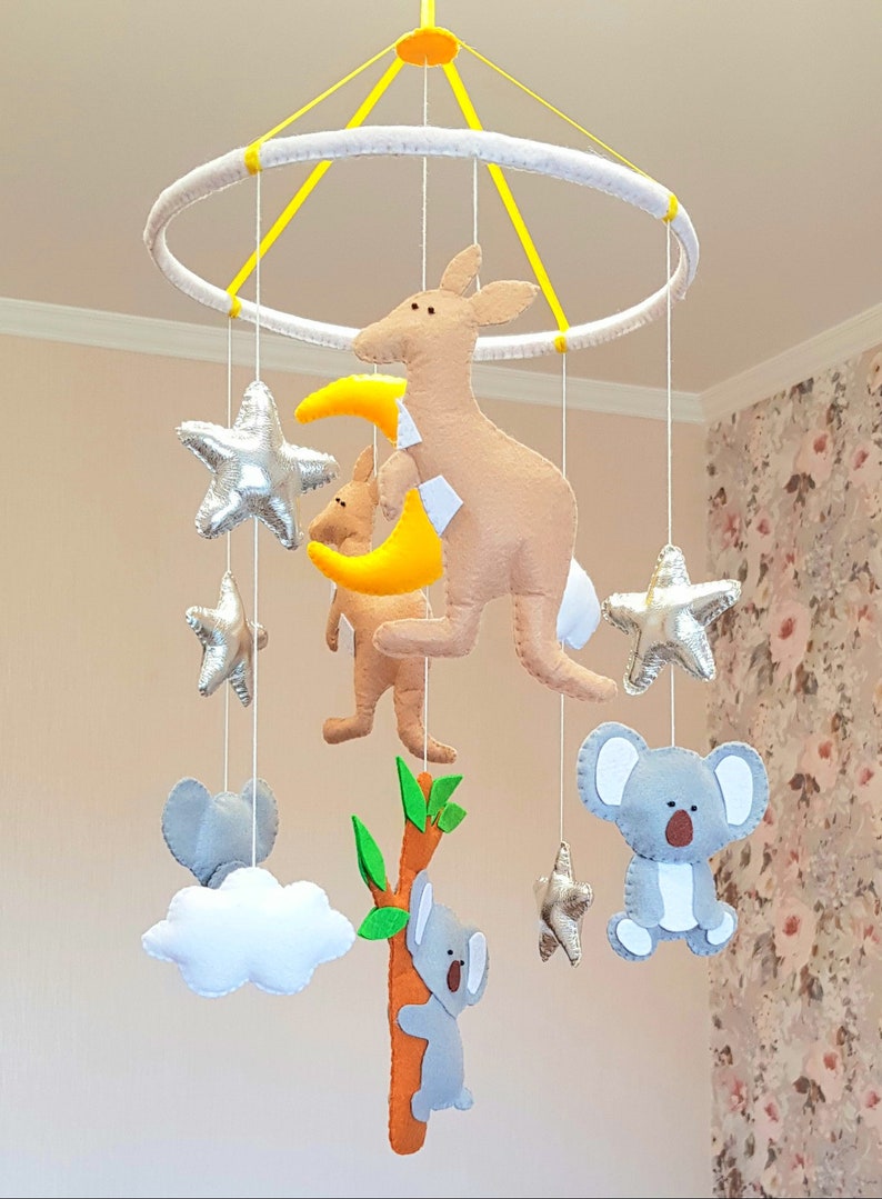 Baby crib mobile Australian animals nursery decor Koala Etsy
