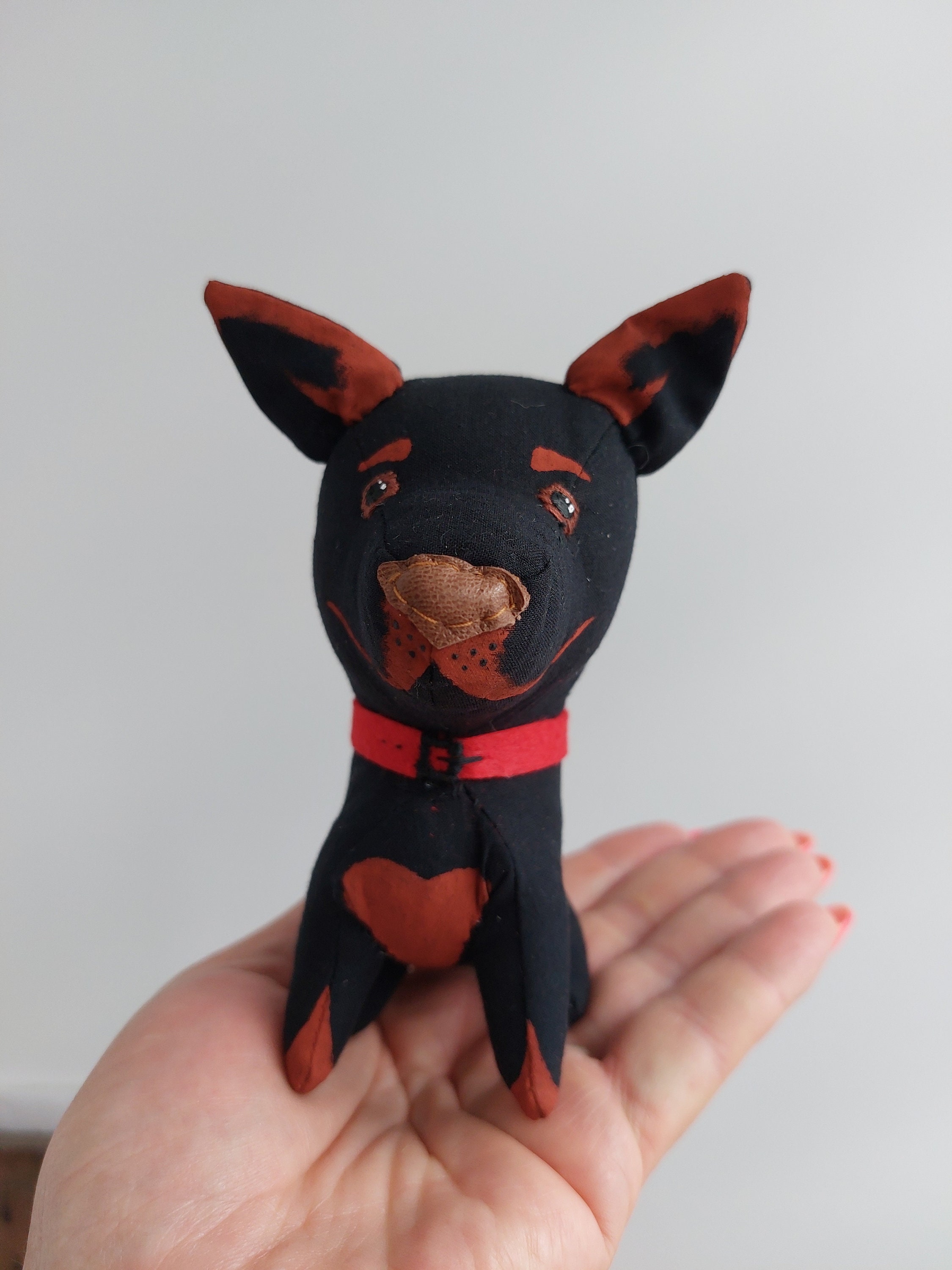 ZHONGXIN MADE Simulation Doberman Stuffed Animal Puppy Dog - 12 inch Plush  Toy, Best Plush Toys for Girls & Boys as Gift