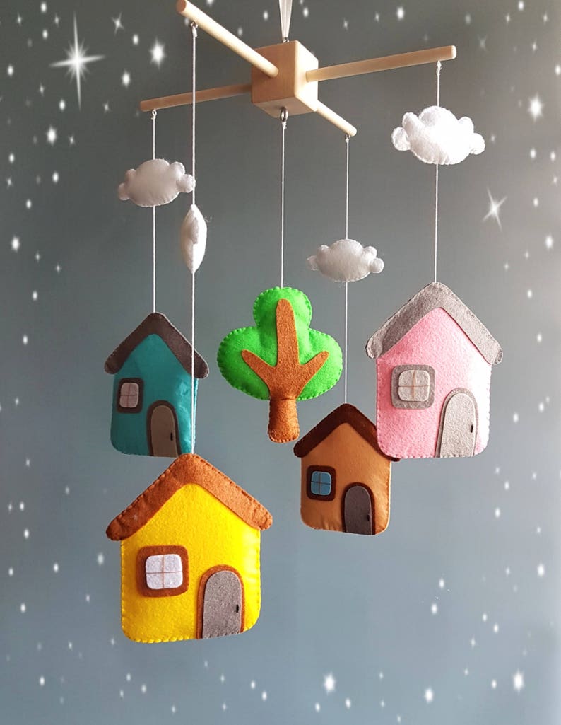 House Crib Mobile Baby Shower Gift Mobile Nursery Baby Mobile Etsy