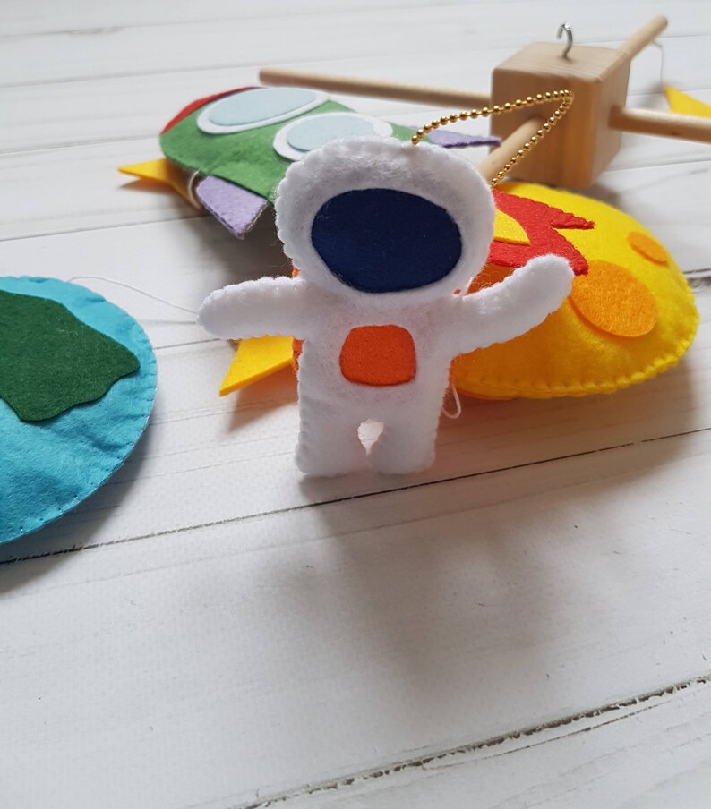 Baby Crib Mobile Nursery Space Mobile Felt Cot Crib Mobile Etsy UK