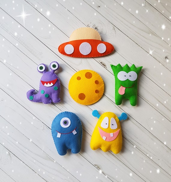 Kudde oplichterij mouw Cute Aliens voelde speelgoed Monster gevulde baby pluche - Etsy België