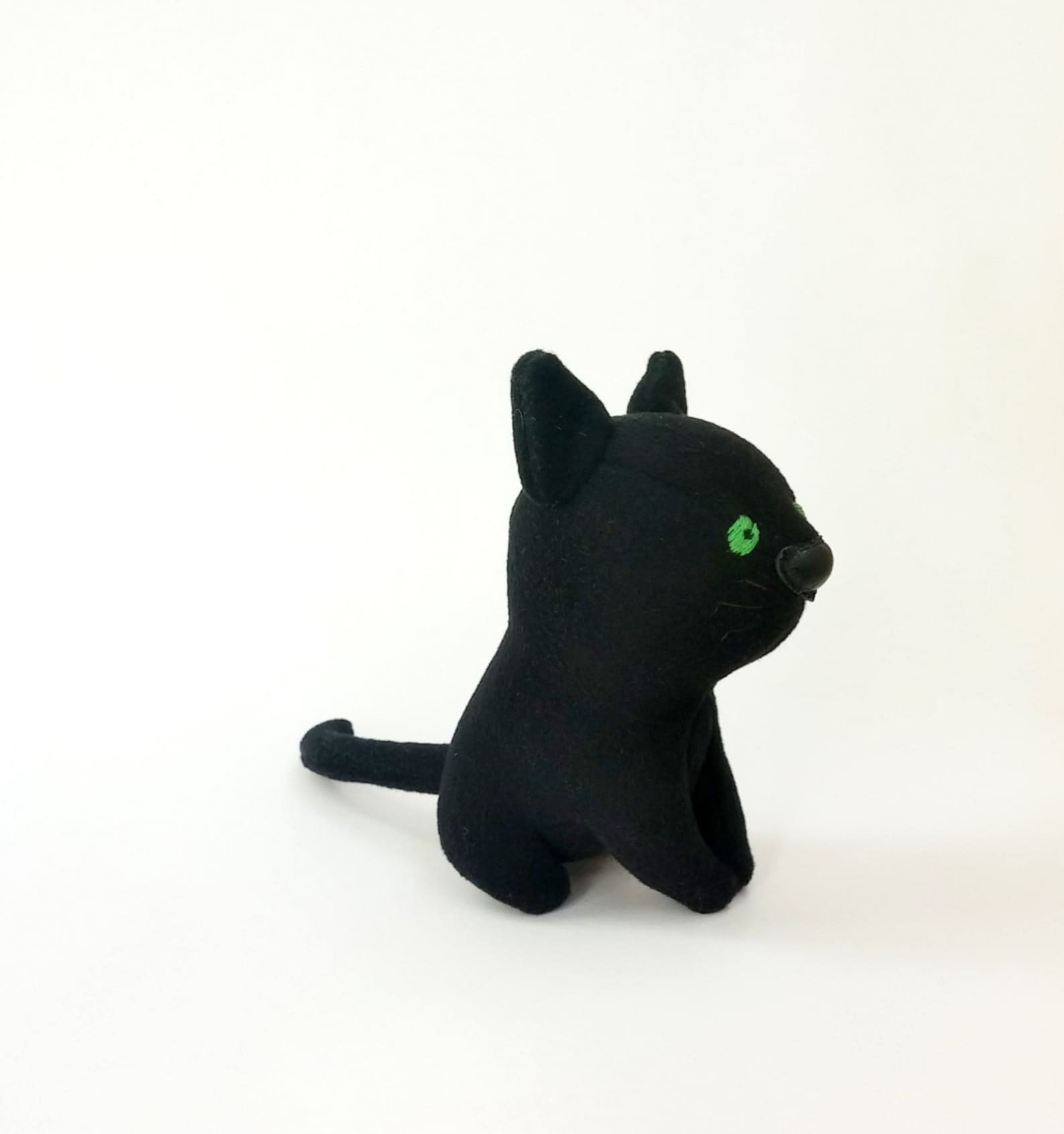 Halloween Black Cat Toy-small Black Plush Cat-stuffed | Etsy