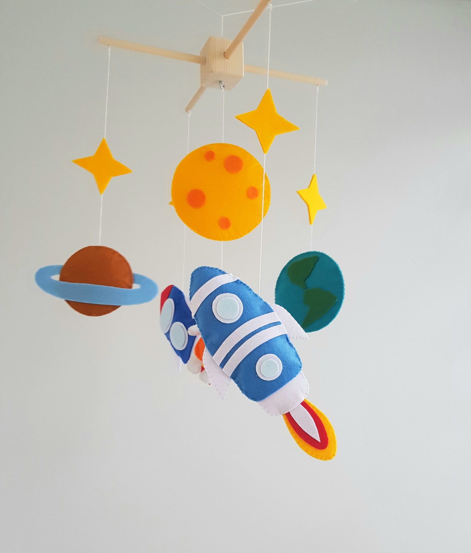 Space Baby Crib Mobile Nursery Decor Astronauts Rockets Etsy
