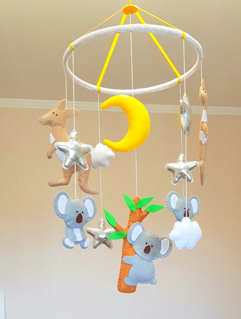 Baby crib mobile Australian animals nursery decor Koala Etsy