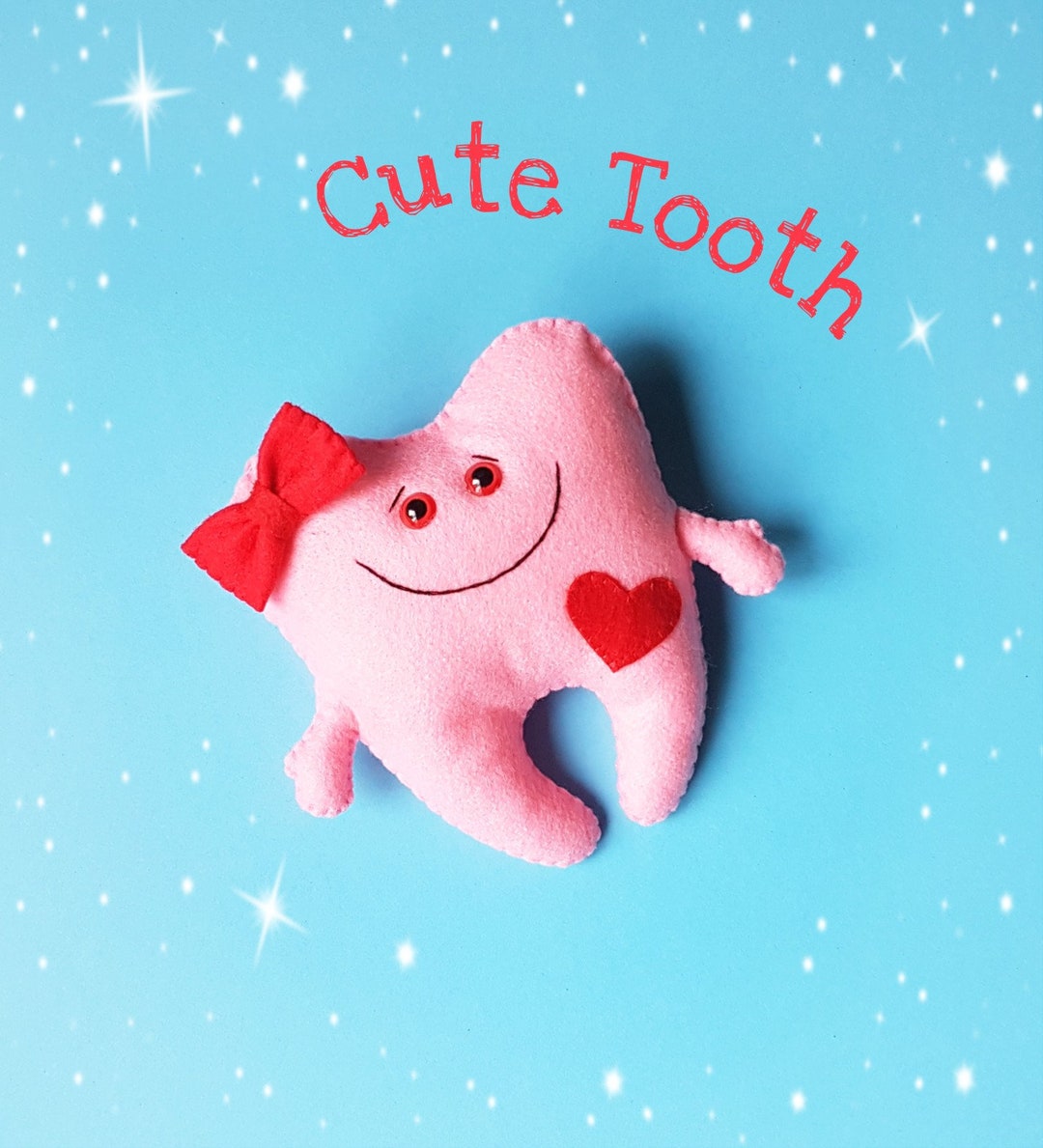 Pink Tooth Fairy Pillow Girl Felt Toy Tooth Soft Toy Tooth Etsy