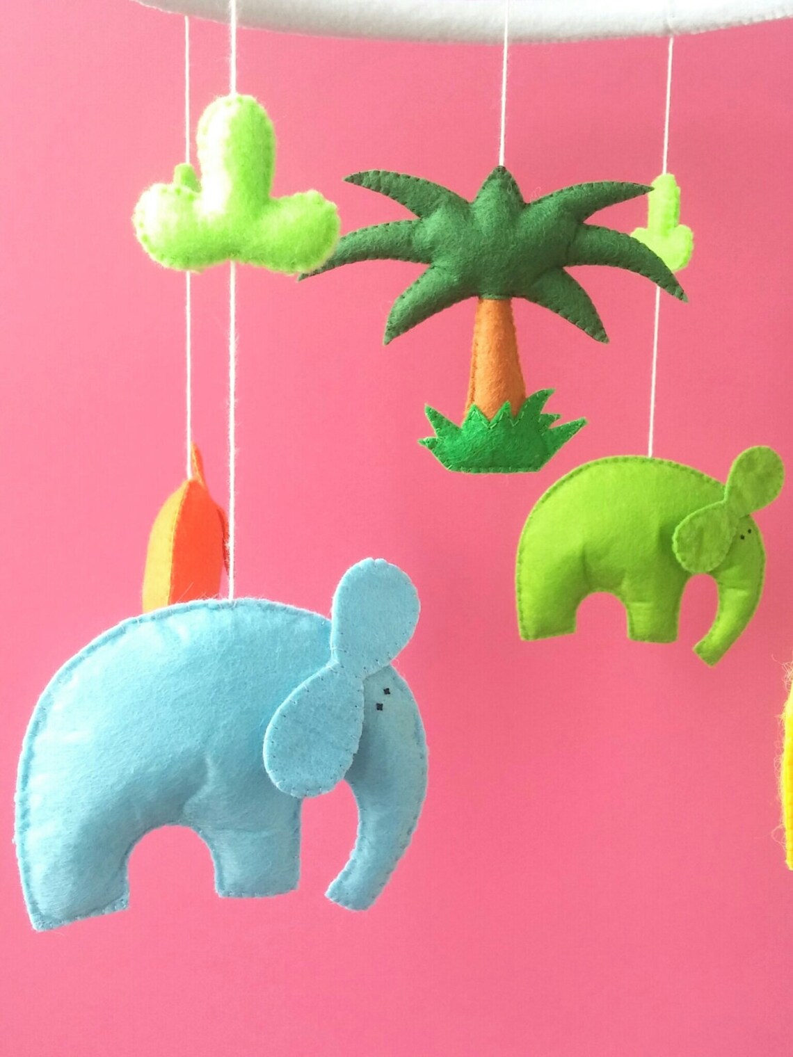 Handmade Baby Crib Mobile Elephant Nursery Mobile Elephant Etsy
