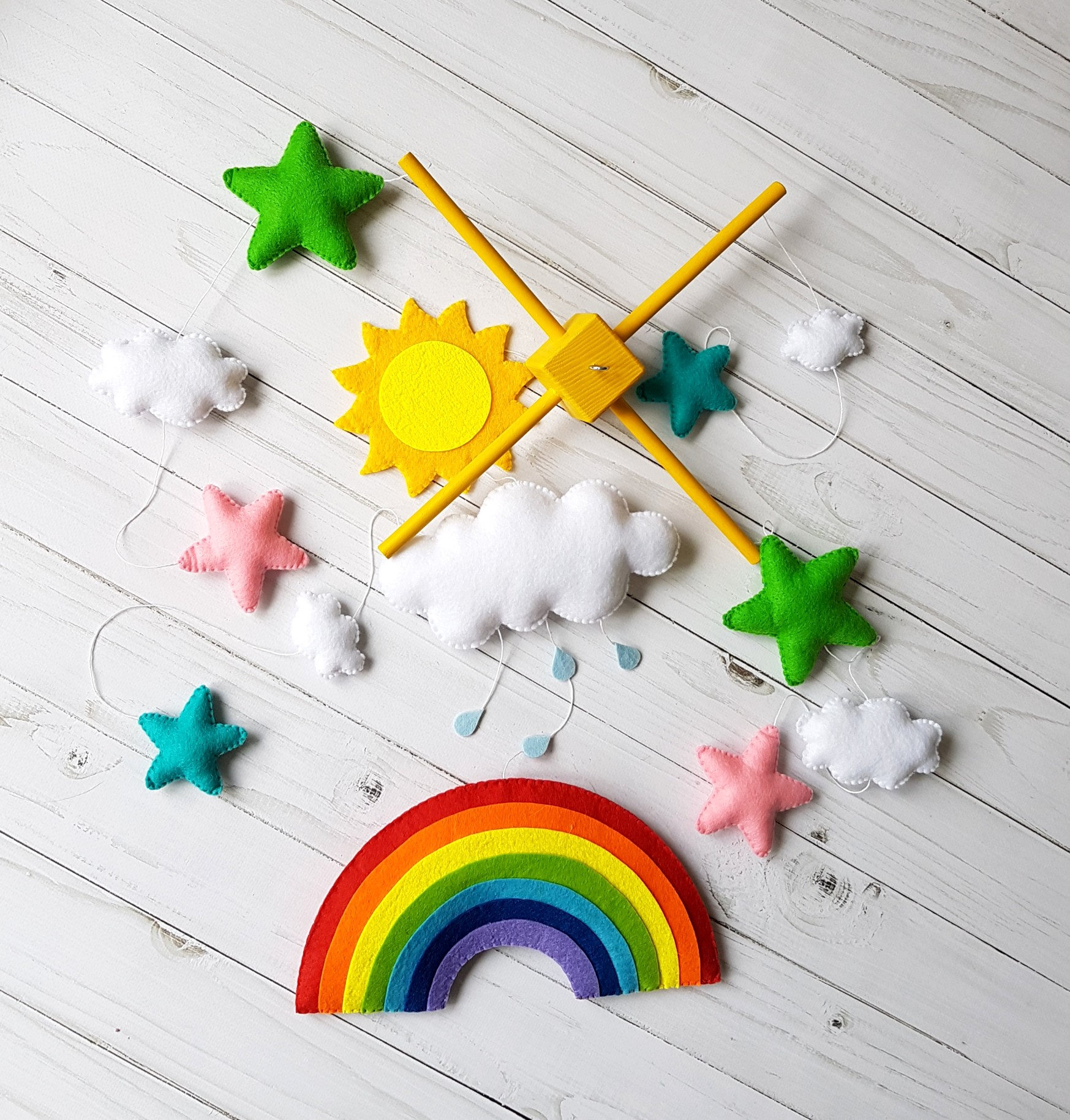 Regenbogen Baby Mobile Sonne Wolken Mobile Baby Junge Mobile Etsy.de