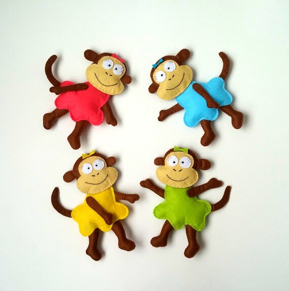 magnetic monkey soft toy