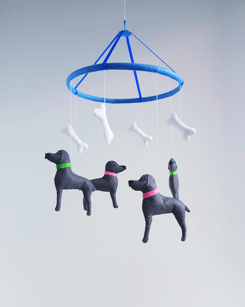 Dog Baby mobile crib animals Nursery decor Felt handmade Etsy