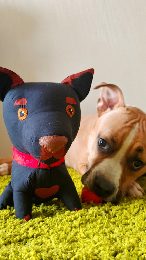 Life size doberman stuffed animal sales