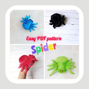 Pattern Cute spider PDF Tutorial Halloween Easy, Cute Plush spider pattern pdf, soft spidet toy Sewing Pattern, Instant Download Spider