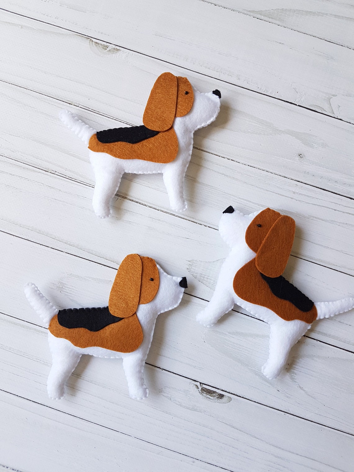 Beagle Dog Toy Felt Animal Dog Stuffed Decor Baby Ornament Etsy