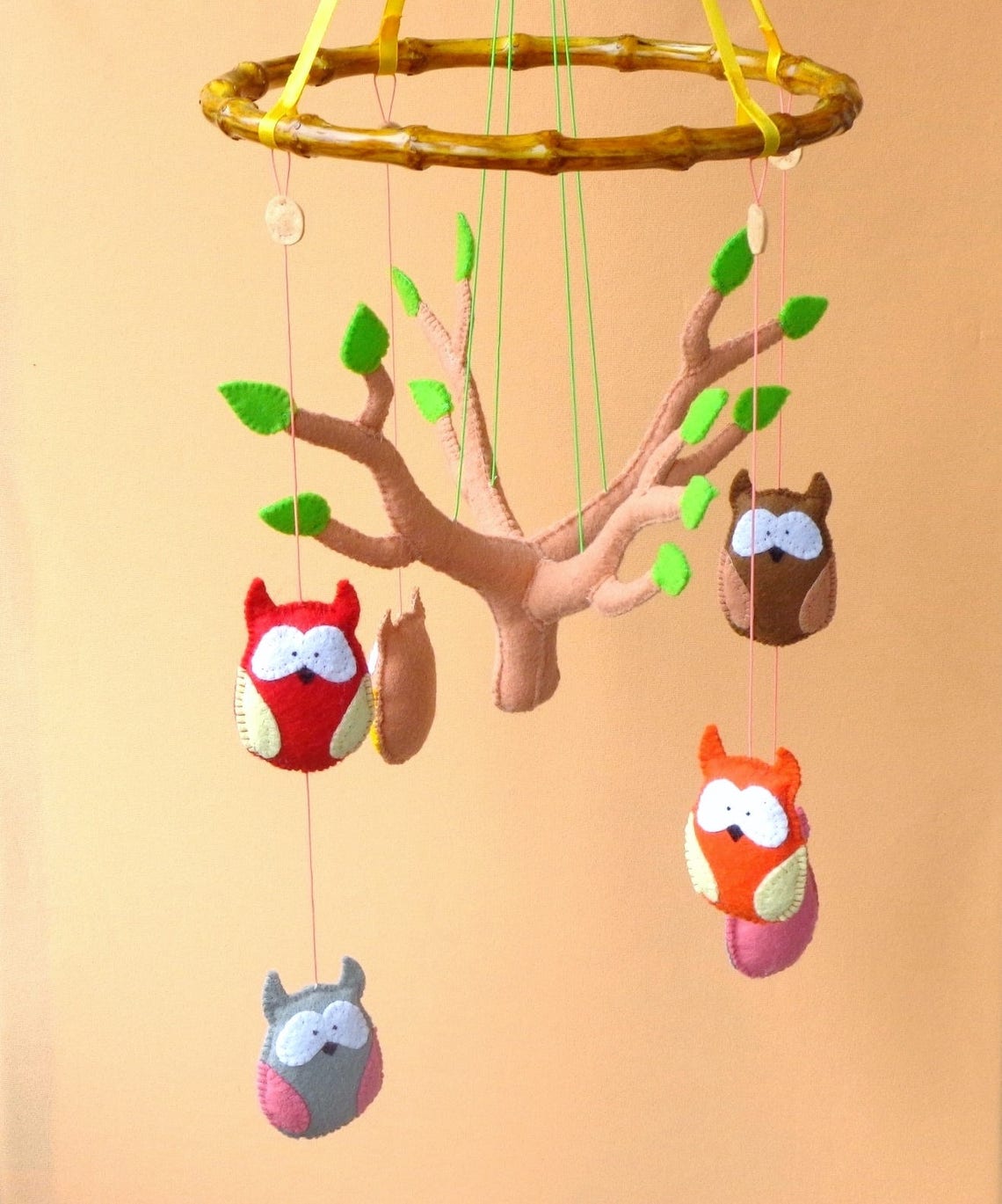 Owl Crib Mobilebaby Crib Mobilecrib Mobilenursery Etsy