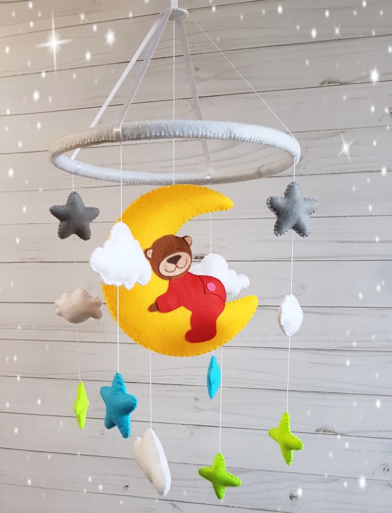 Red girl nursery mobile baby crib mobile baby mobile crib Etsy