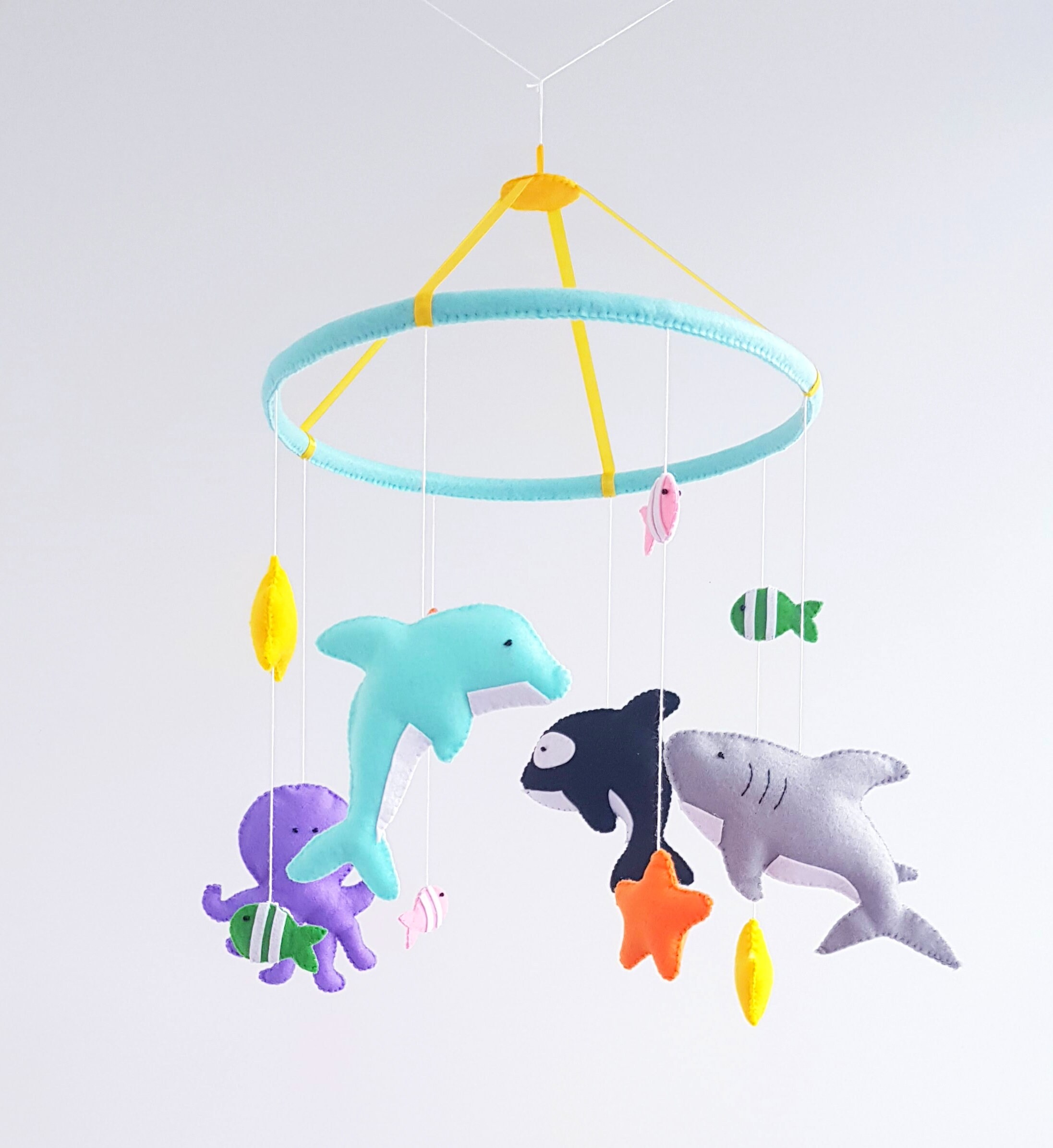 Fish Baby Crib Mobile Ocean Decor Under the Sea Etsy