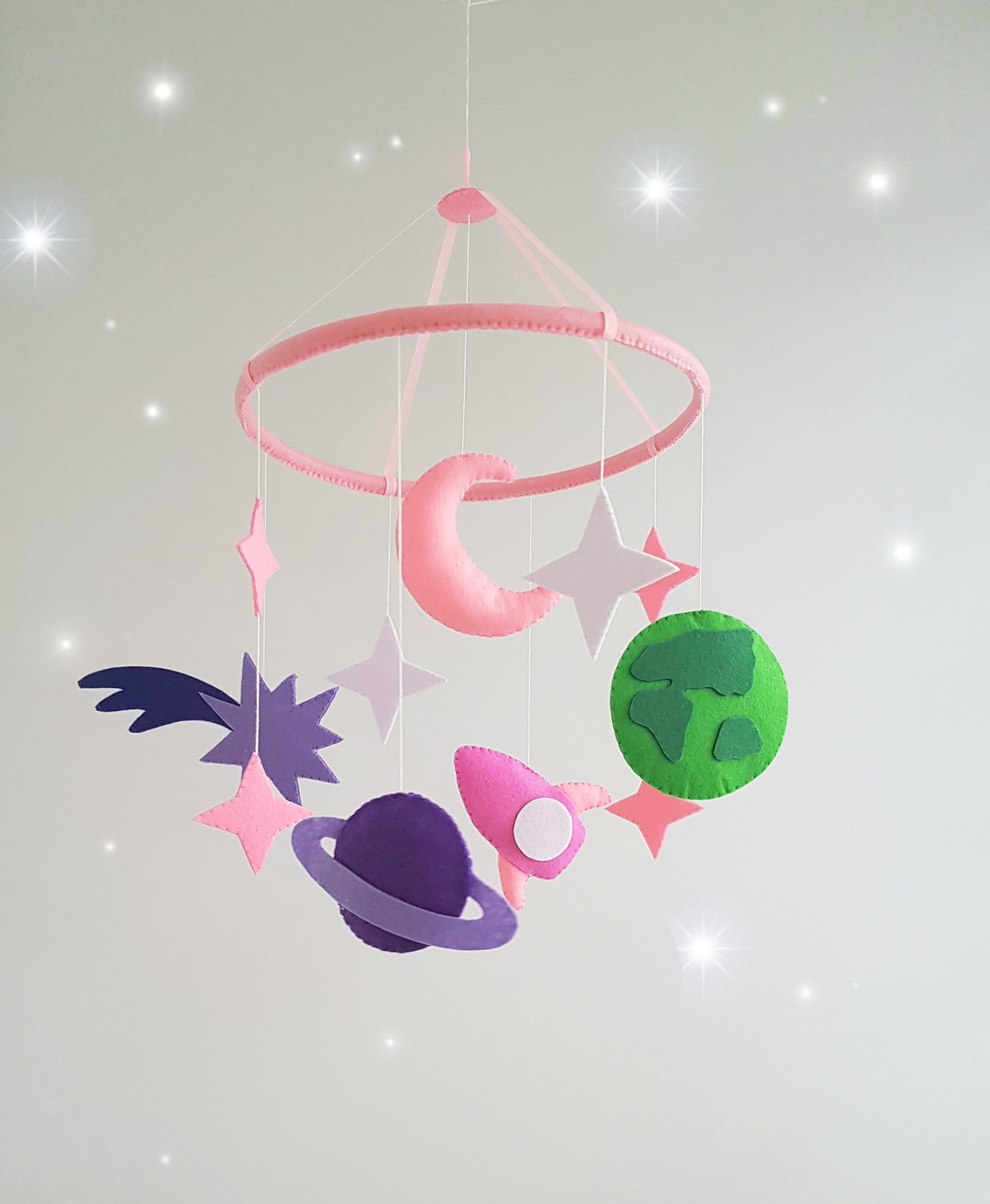 Bébé Mobile, Lit Mobile, Pépinière Animal Nouveau Bébé Feutre Ours en Peluche Bunny Mobile