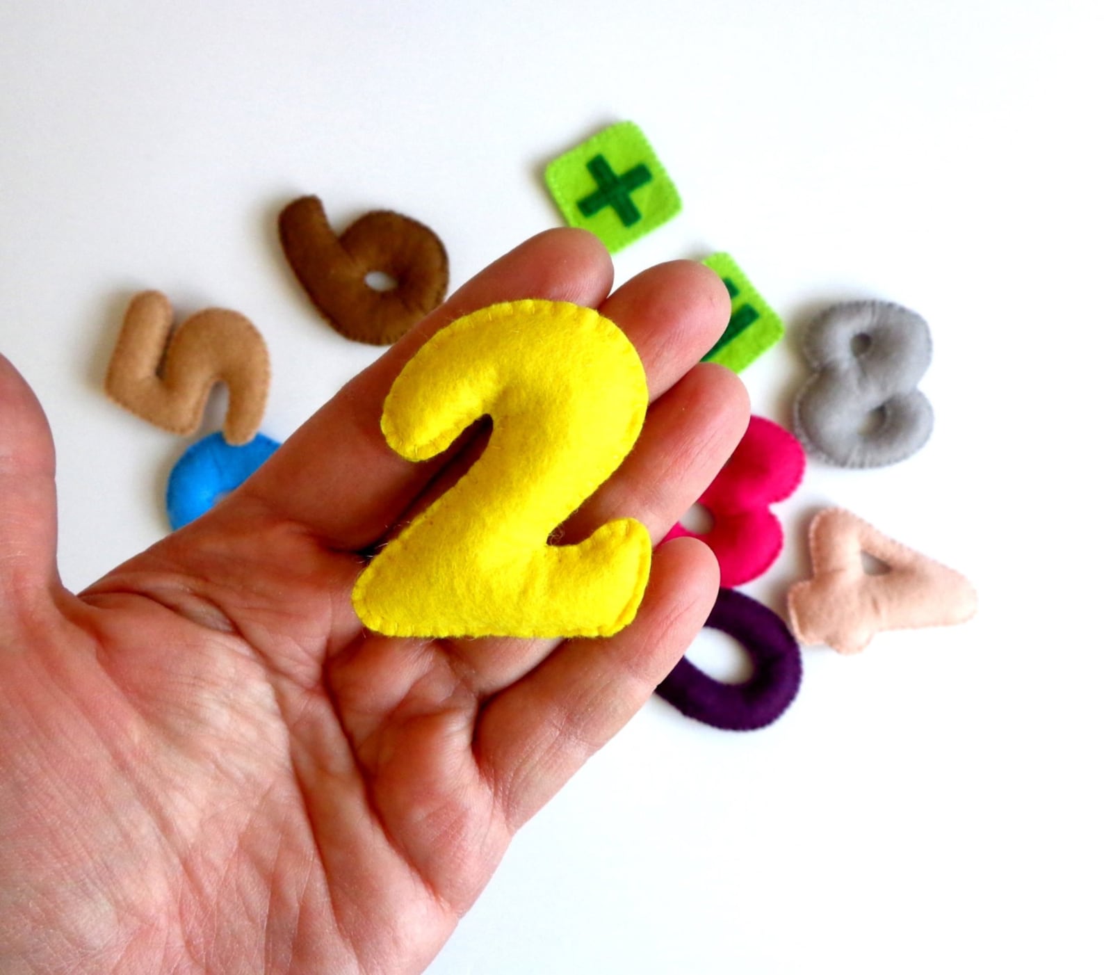 Numbers Using Felt Colorful Felt Numbers Felt Toys Stuffed Numbers Educational Toy Game ...