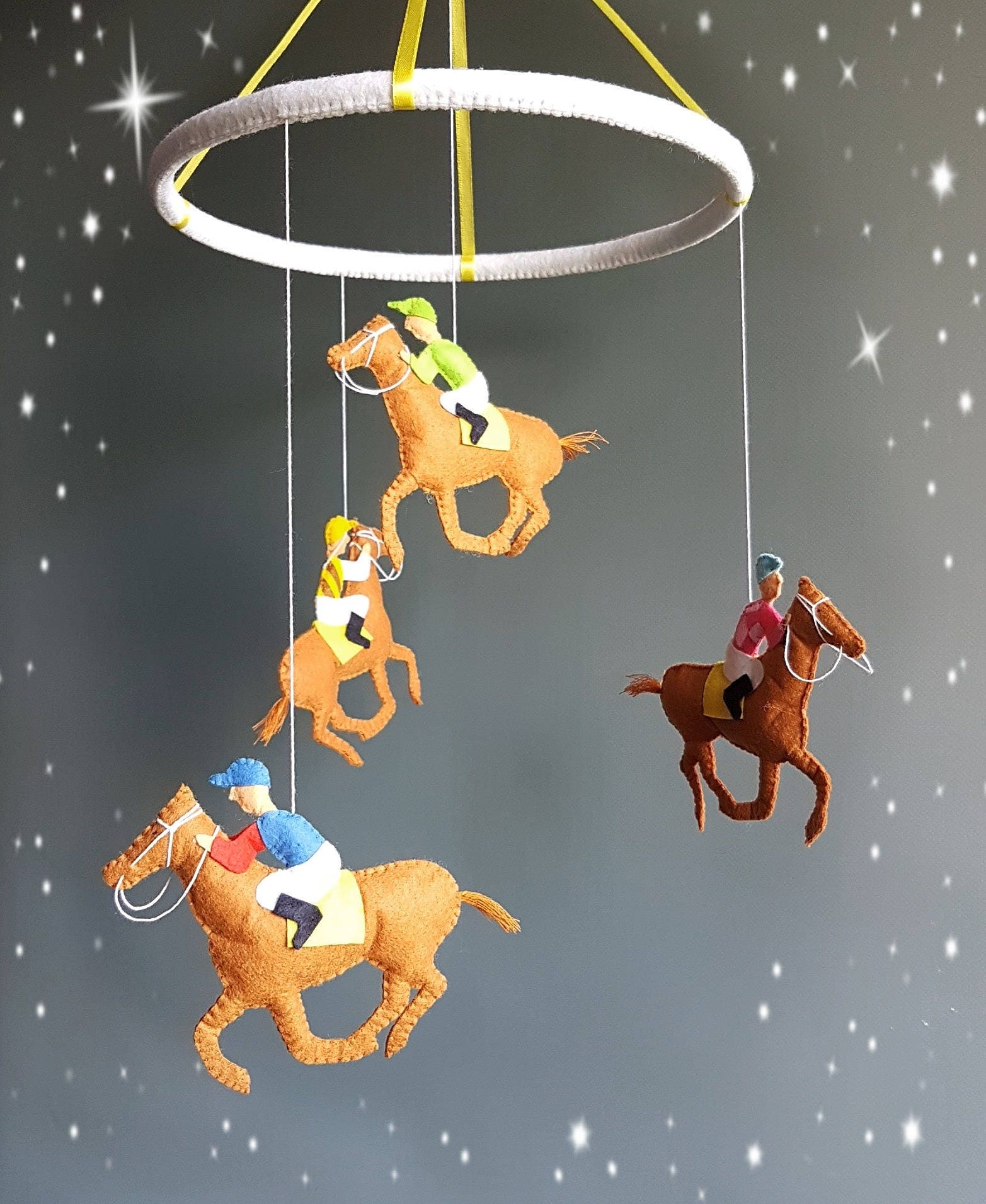 Cheval Bébé Berceau Enfant Mobile de Décor Feutre Lit à La Main Pendaison Baby Shower Cadeau, Person