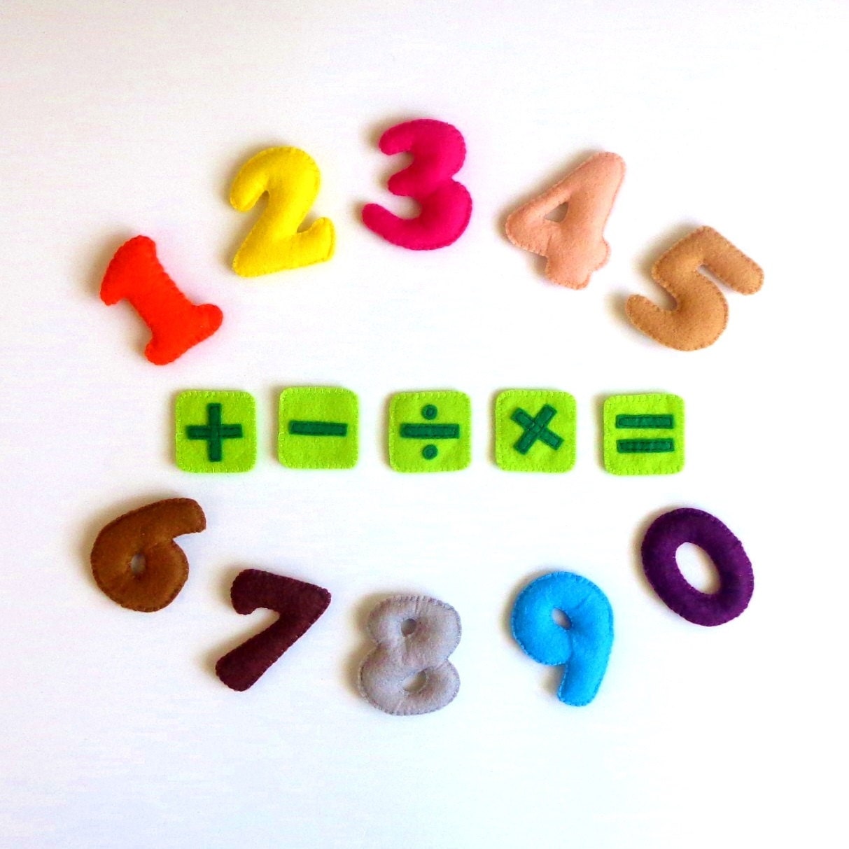 Things Wth Numbers Colorful Felt Numbers Felt Toys Stuffed Numbers Educational Toy Game ...