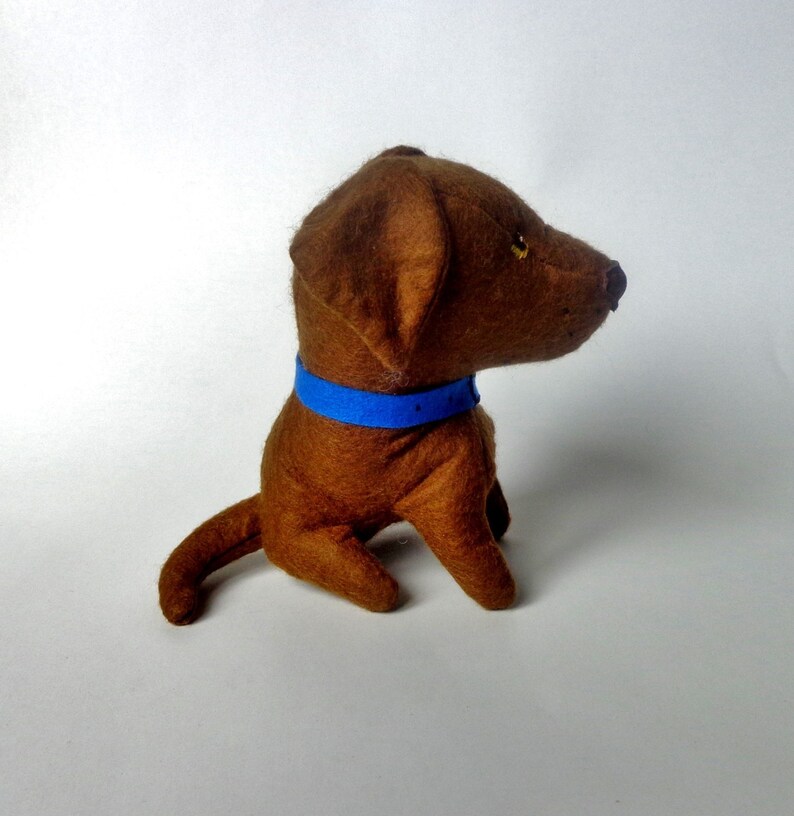 Felt Chocolate Labrador Retriever Felt Toy Dog Plush Dog Lab Etsy