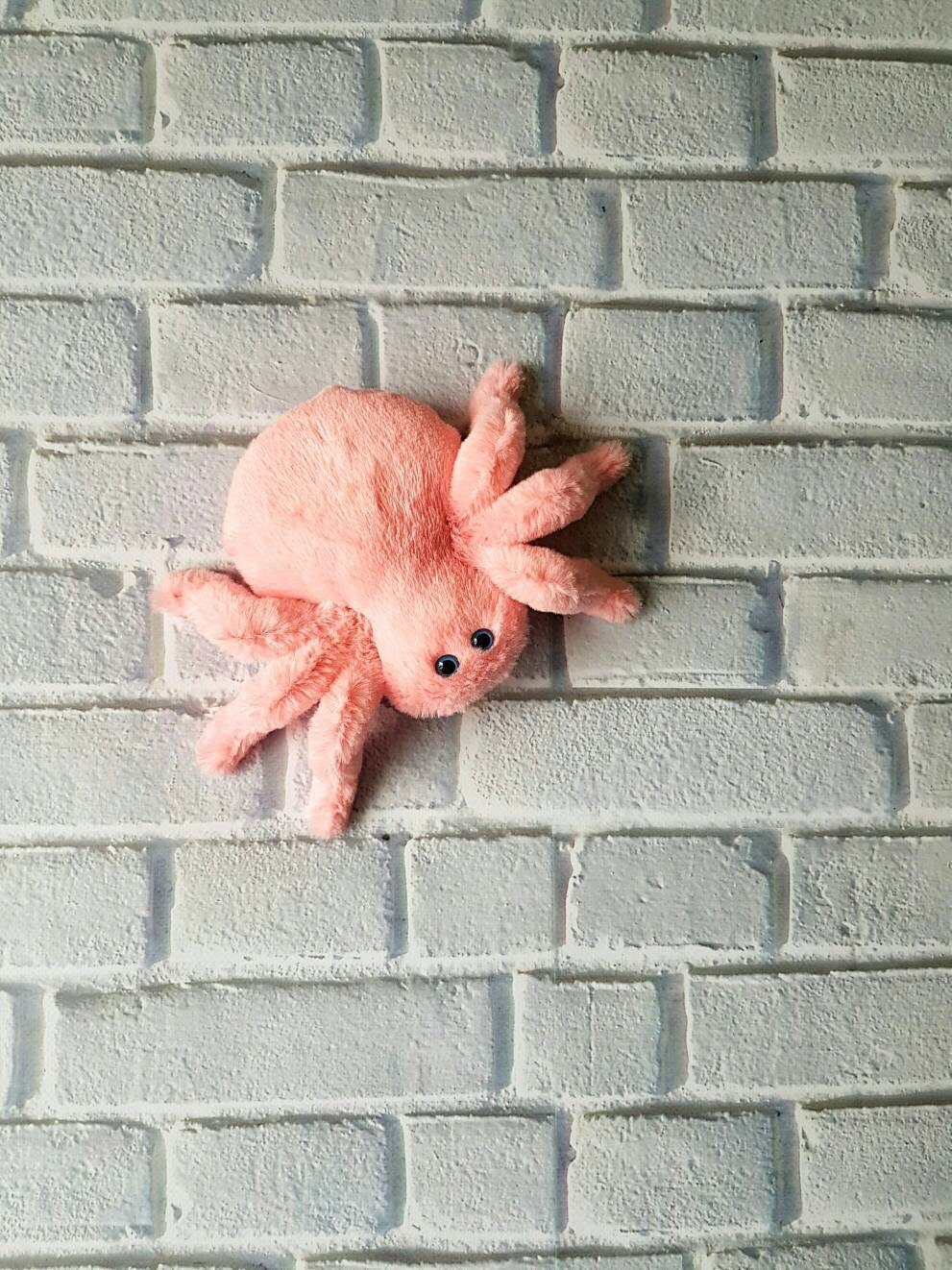 Cute litlle pink spider toy, Teddy plush spider, Soft toy spider, Stuffed toy spider, Baby toy spider, Halloween spider, Choose any color