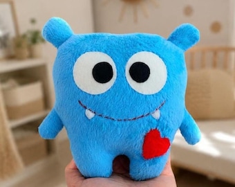 Lindo monstruo de peluche suave, juguete amarillo para bebé, regalo para baby shower, juguete divertido y lindo, un regalo para enamorados.